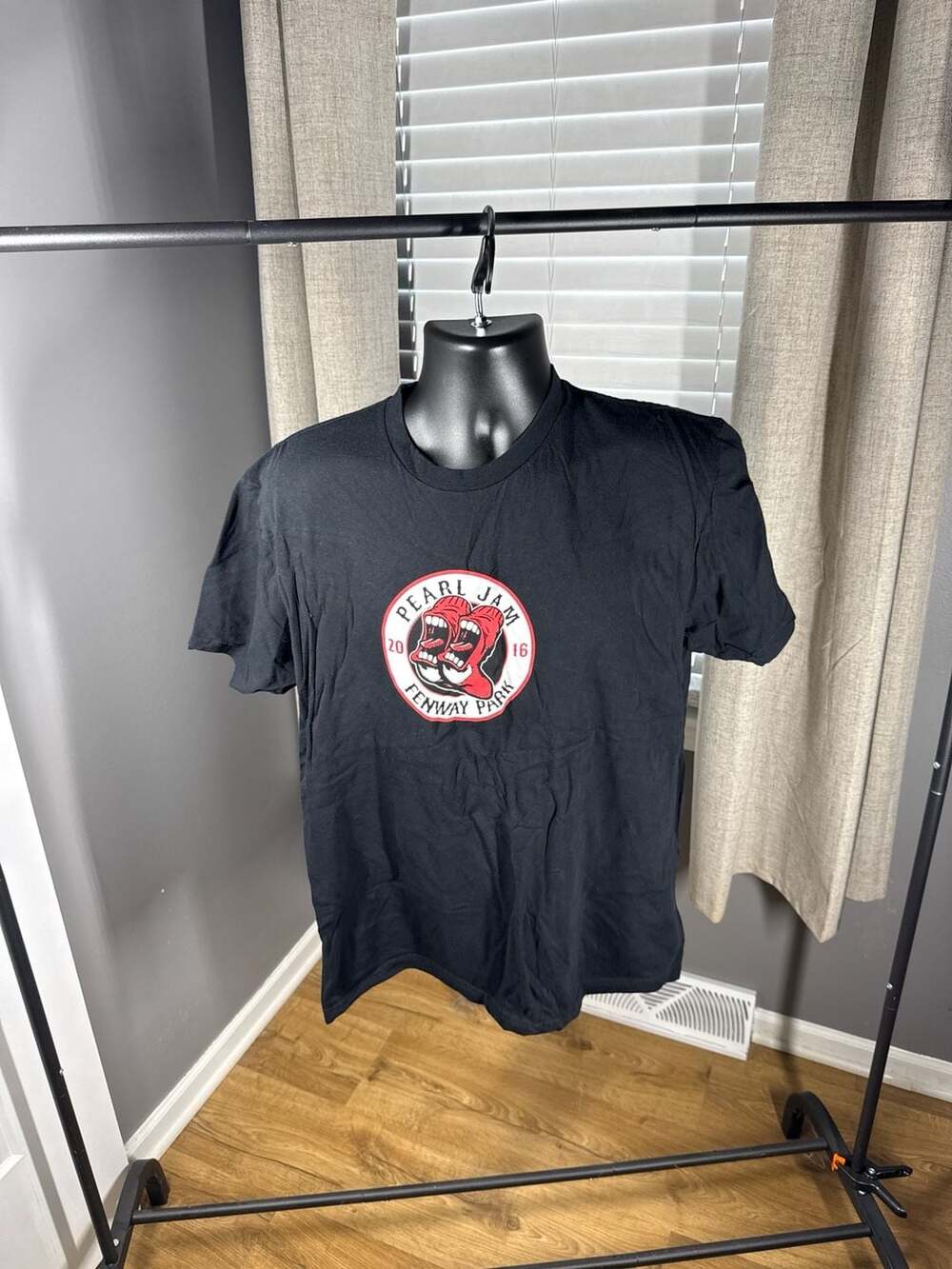 Pearl Jam 2016 Fenway Park Boston Tour T-Shirt XL Black